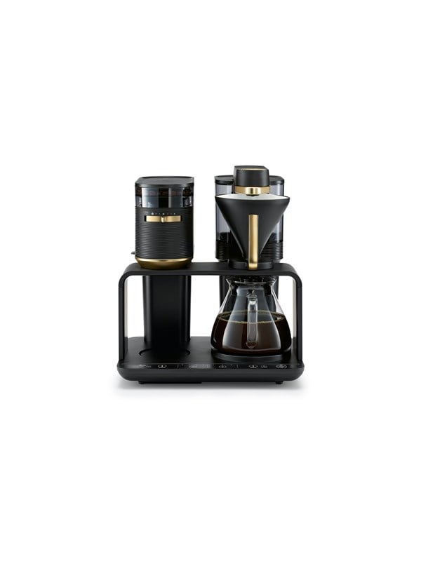 Melitta EPOS 1024-04, Suodatinkahvinkeitin, 1 L, Kahvipavut, Sisäänrakennettu jauhin, 1515 W, musta, Kulta