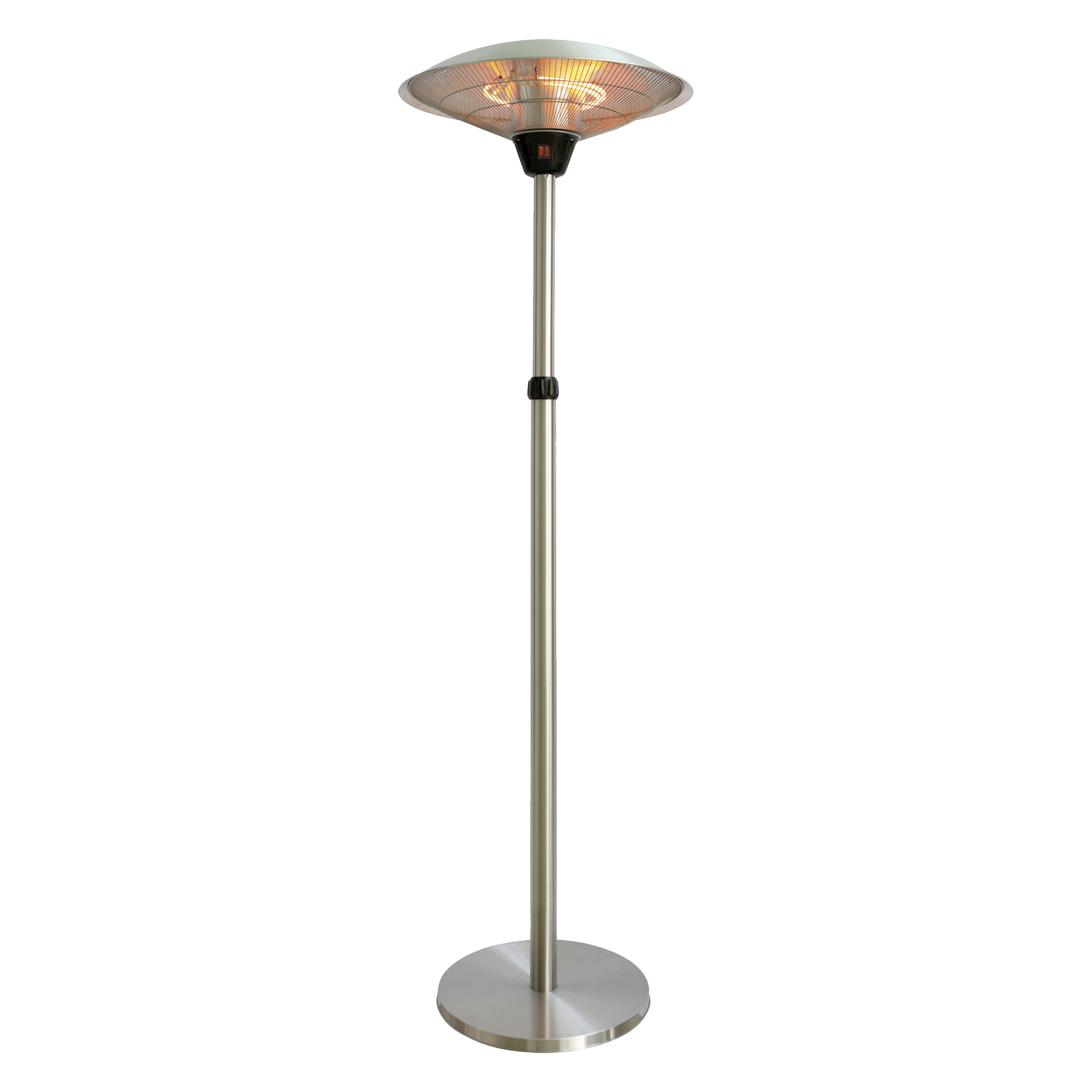 Terassilämmitin lattiamalli säädettävällä jalalla 900/1200/2100 W, HA, hopea HORTUS