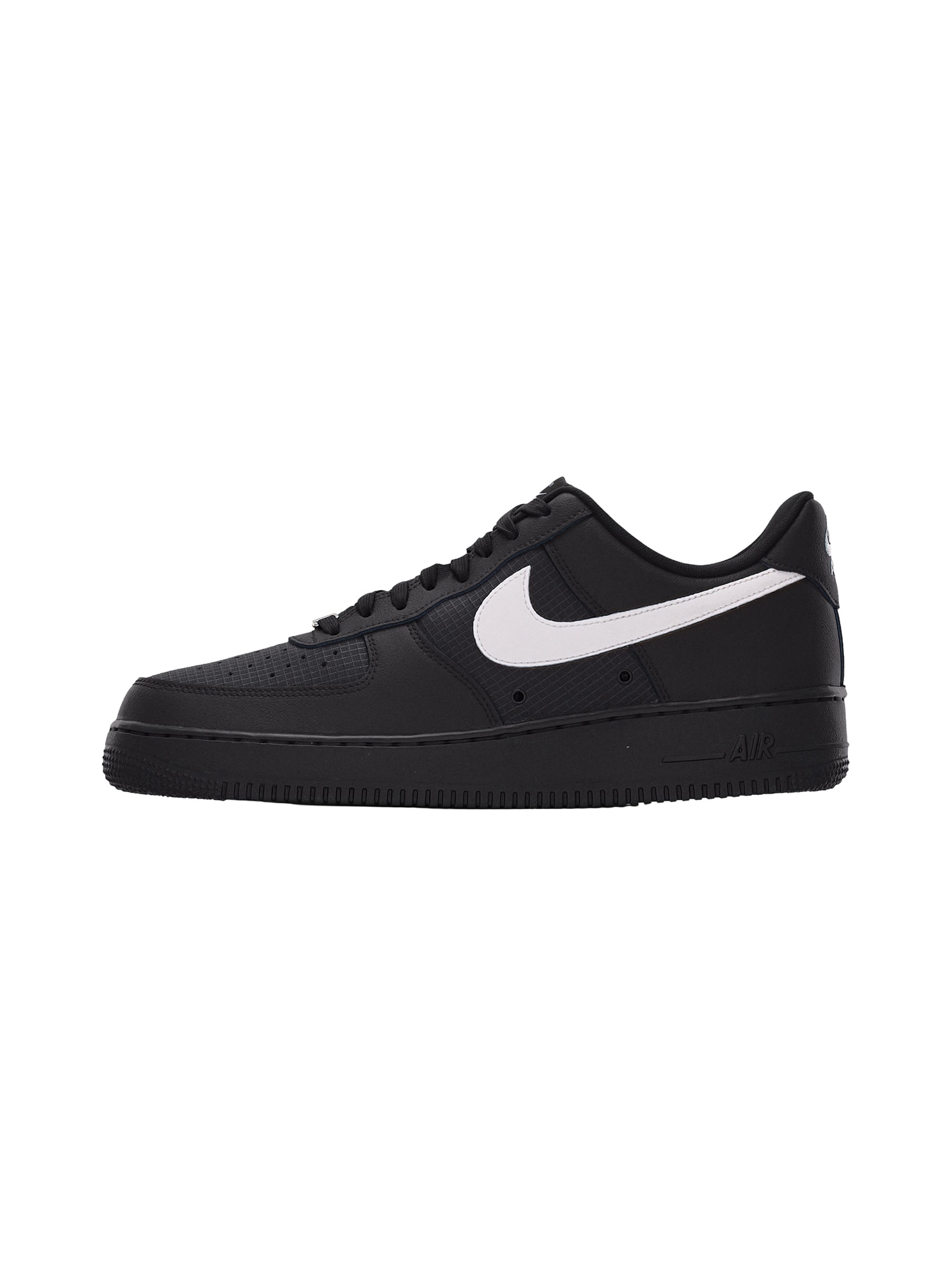 Nike Sportswear Matalavartiset tennarit 'Air Force 1 '07 LV8 Tech' musta / valkoinen