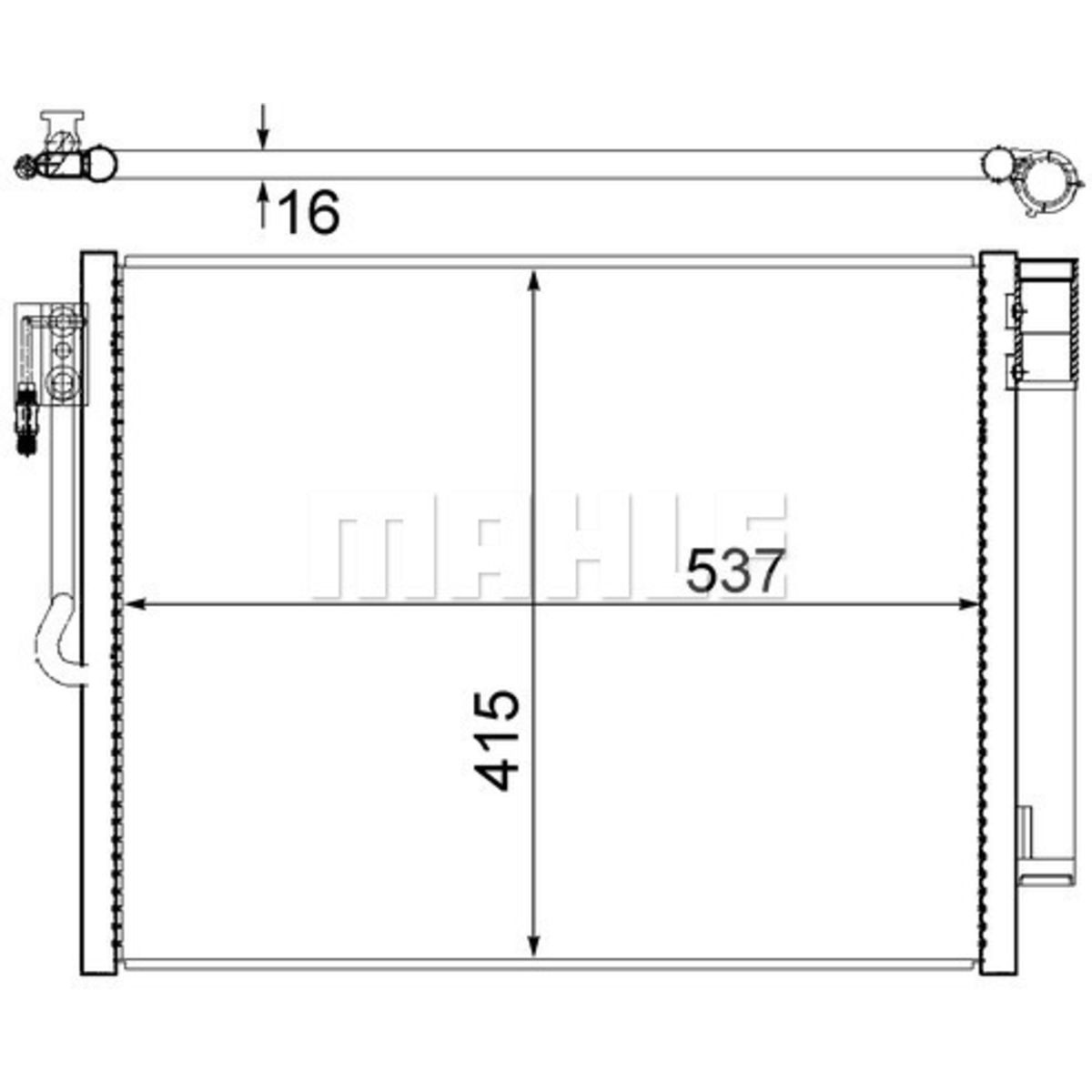 Lauhdutin, ilmastointilaite MAHLE AC 596 000S
