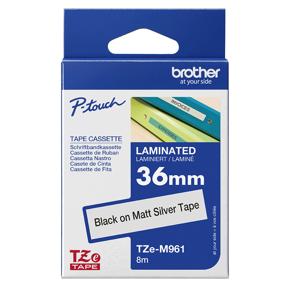 Brother Tape/36mm Musta on matt f P-Touc