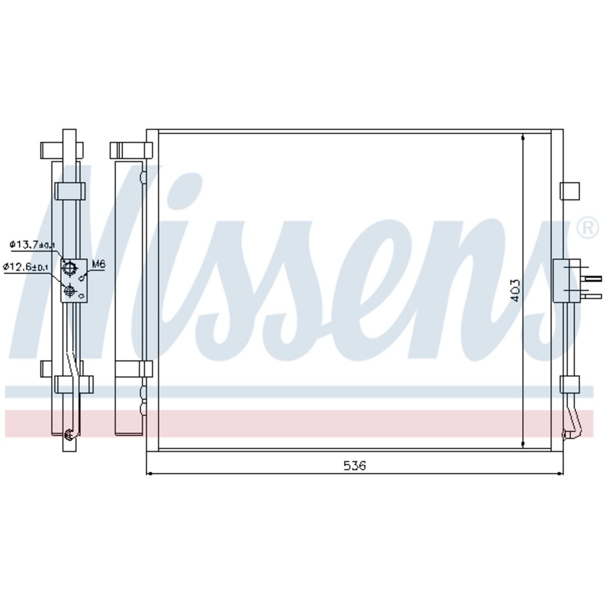 Lauhdutin, ilmastointilaite NISSENS 940217