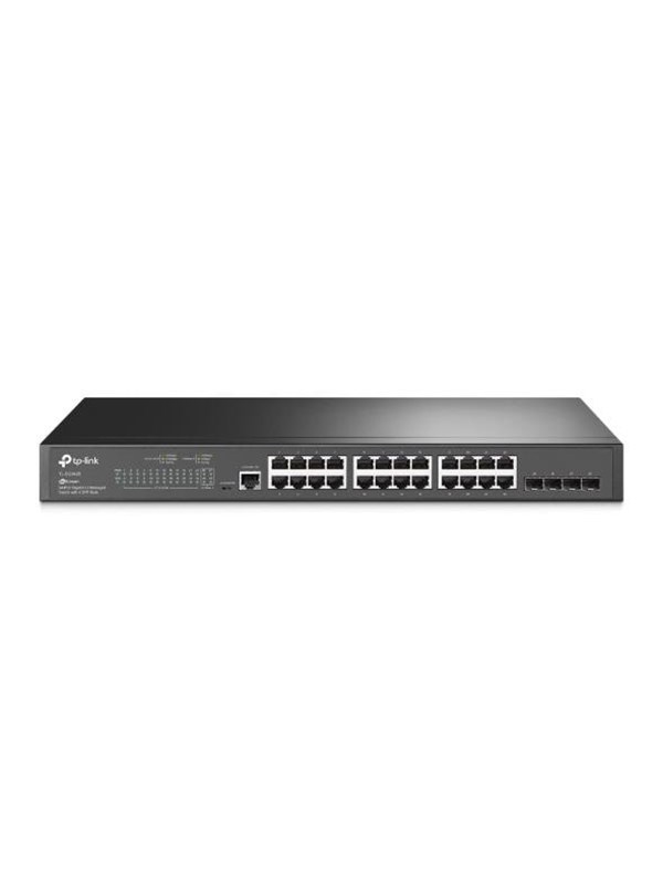 TP-Link JetStream 24-porttinen Gigabit L2 -hallittu kytkin, jossa on 4 SFP-paikkaa