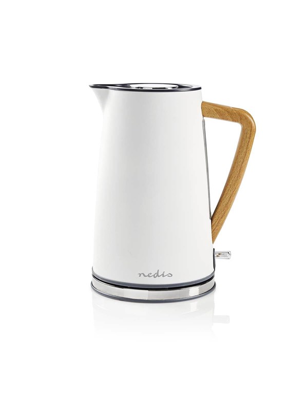 Nedis Vedenkeitin | 1.7 l | Soft-Touch | Valkoinen | Pyörivä 360 astetta | Piilotettu lämmityselementti | Strix® ohjain | Tyhjäksi kiehumisen suoja