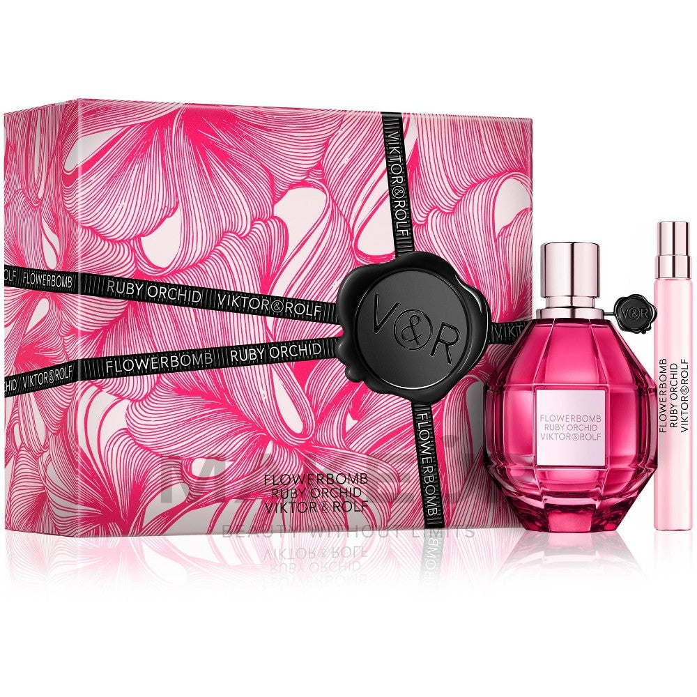 Viktor & rolf Flowerbomb Ruby Orchid lahjasetti EDP 100ml ja miniatyyri EDP 10ml