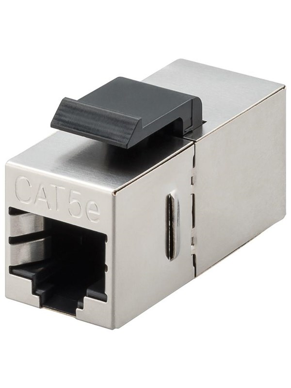 Goobay Keystone-modul RJ45-koppling CAT 5e, STP 15,95 mm bred, 2 st. RJ45-uttag (8P8C).