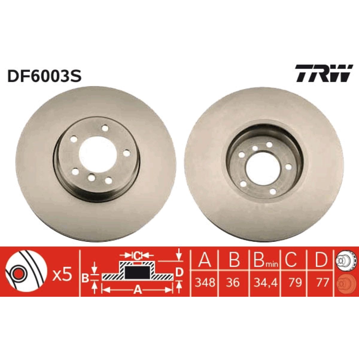 Jarrulevy TRW DF6003S