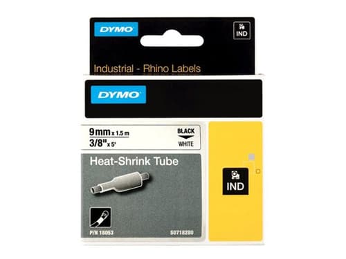 Dymo Tape Rhinopro Kutisteputki 9mm Musta/keltainen