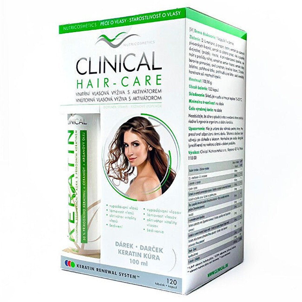 Clinical Cura Dei Capelli 120 Capsule + Cheratina 100 ml — Integratore + Trattamento