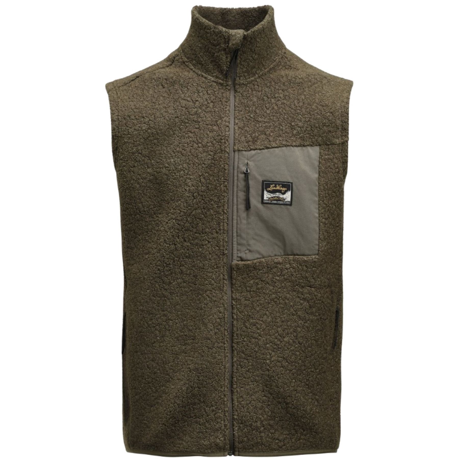 Lundhags Flok Wool Ms Pile Vest, välikerros, miesten, vihreä