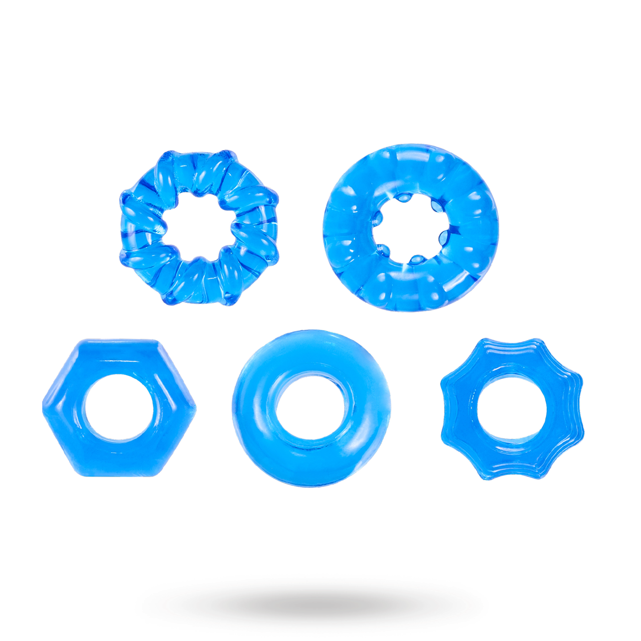 Hardcore Powerful Coch Ring Set Blue Penisrengas paketti