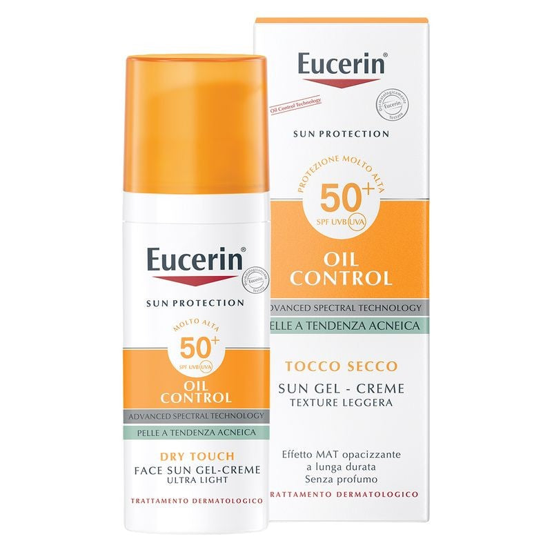 Eucerin Aurinko Oil Control Suojaava voide-geeli kasvoille Spf 50+ 50 ml