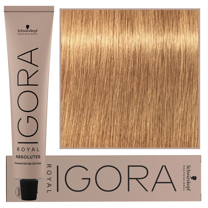 Schwarzkopf Professional Igora Royal Absolutes Pysyvä kollageeniväri hiuksille 60ml 9-50 | Erittäin vaalea luonnollinen kulta