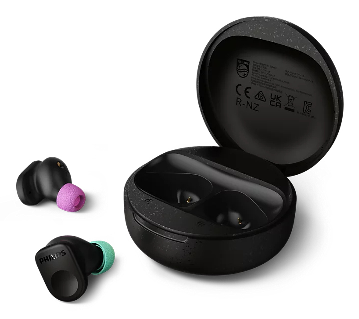 Philips Moving Sound The Buds -langattomat nappikuulokkeet, musta
