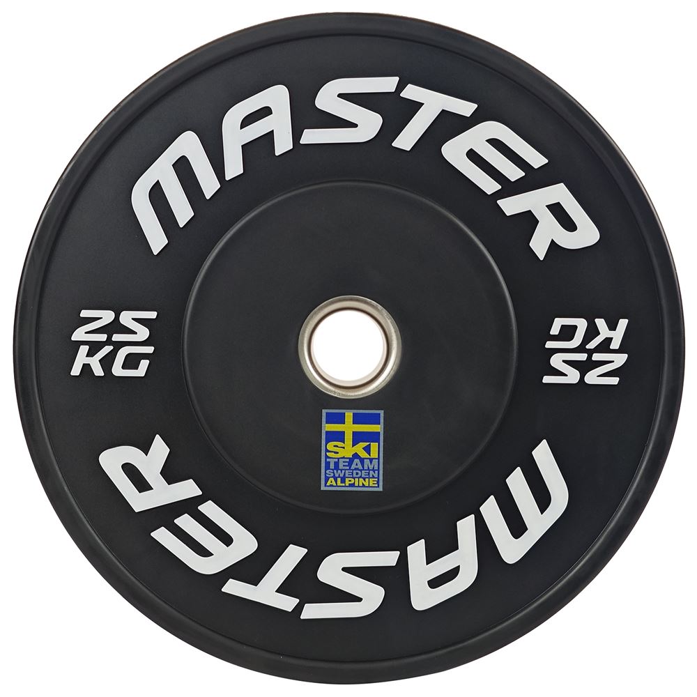 Master Fitness Bumper Ski Svart, Viktskivor bumper - 25 kg