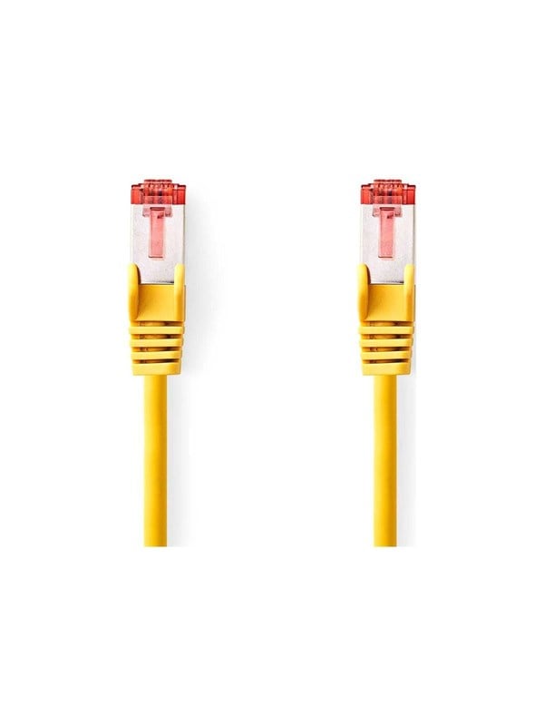Nedis CAT6 Verkkokaapeli | RJ45 uros | RJ45 uros | S/FTP | 10.0 m | Pyöreä | LSZH | Keltainen | Label