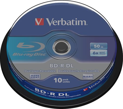 Verbatim BD-R Double Layer 6X, Scratchguard surface 10p Spindle