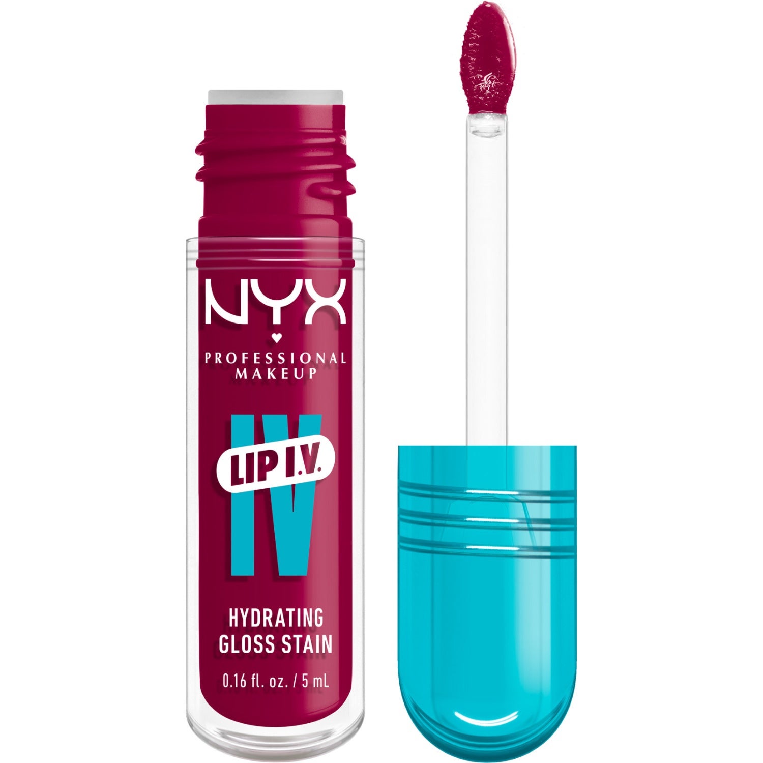 NYX Professional Makeup Lip I.V. Hydrating Gloss Stain Lip gloss 19 Magenta Mist - 5 g