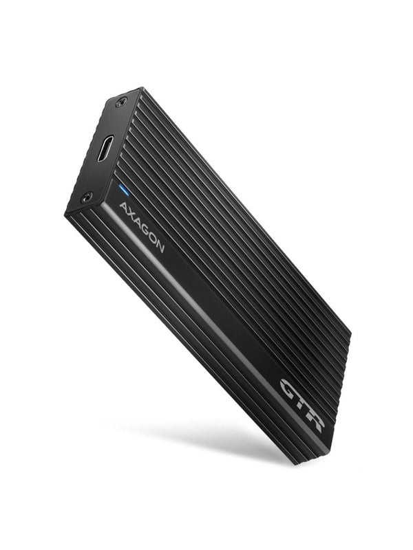 AXAGON EEM2-GTR ulkoinen kotelo M.2 SSD-asemille USB-C 3.2 Gen 2, musta