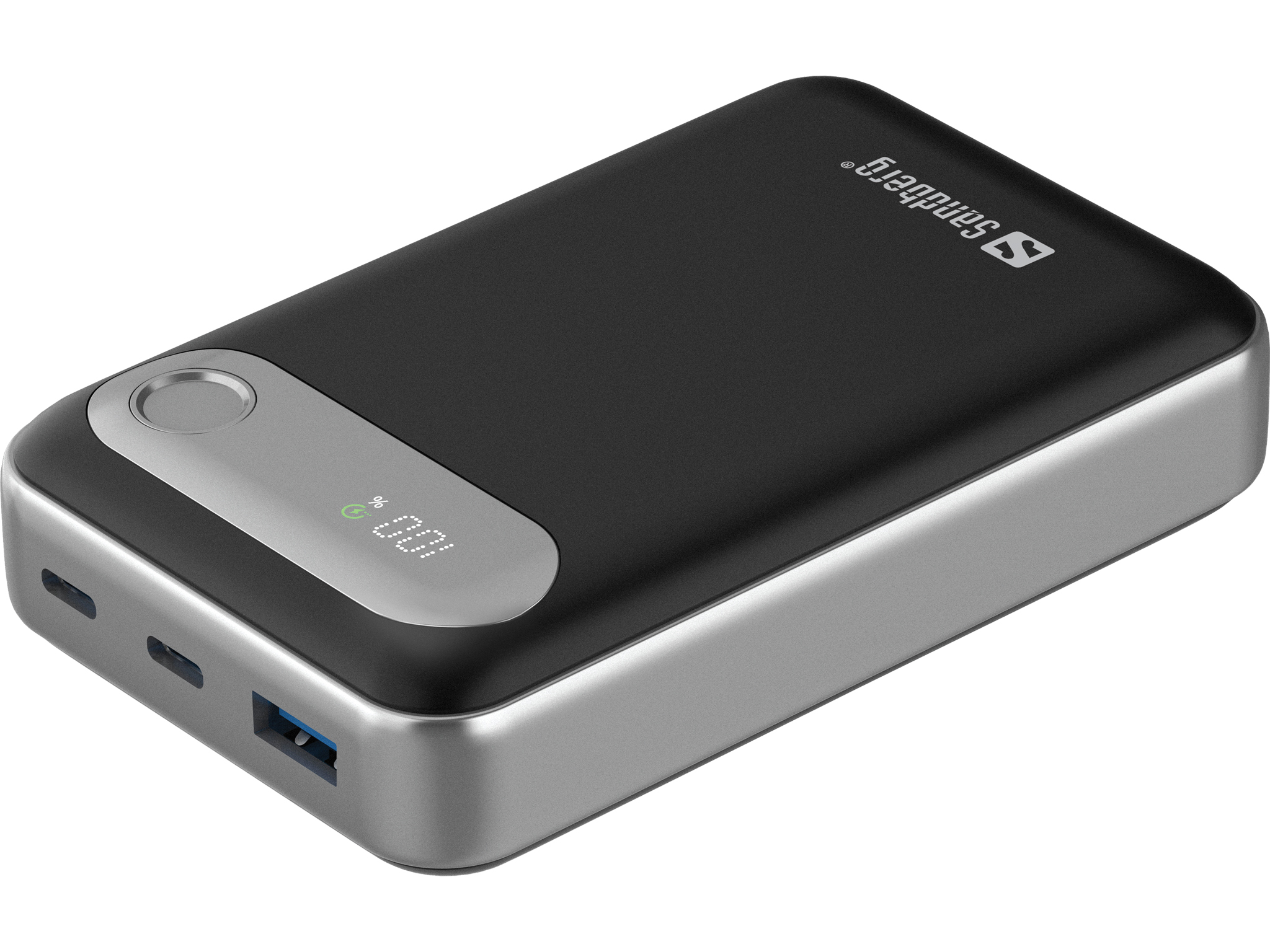 Sandberg 421-41, 20000 mAh, Litium polymeeri (LiPo), 3,7 V, musta, Hopea
