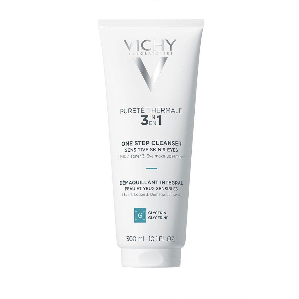 Vichy Purity lämpömeikinpoistoaine Intregal 3in1 kasvoille ja silmille herkälle iholle 300 ml