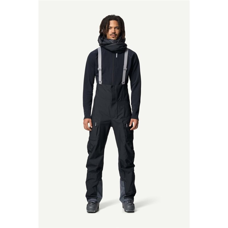 Houdini M's Rollercoaster Bib Pants True Black - L