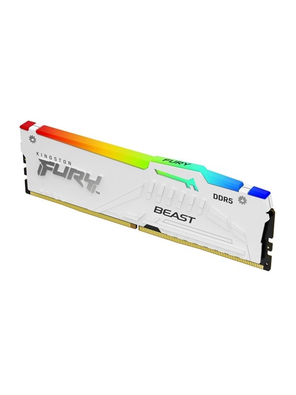 Kingston Technology FURY Beast 32 Gt 5600 MT/s DDR5 CL36 DIMM , valkoinen, RGB, EXPO, 32 GB, 1 x 32 GB, DDR5, 288-pin DIMM