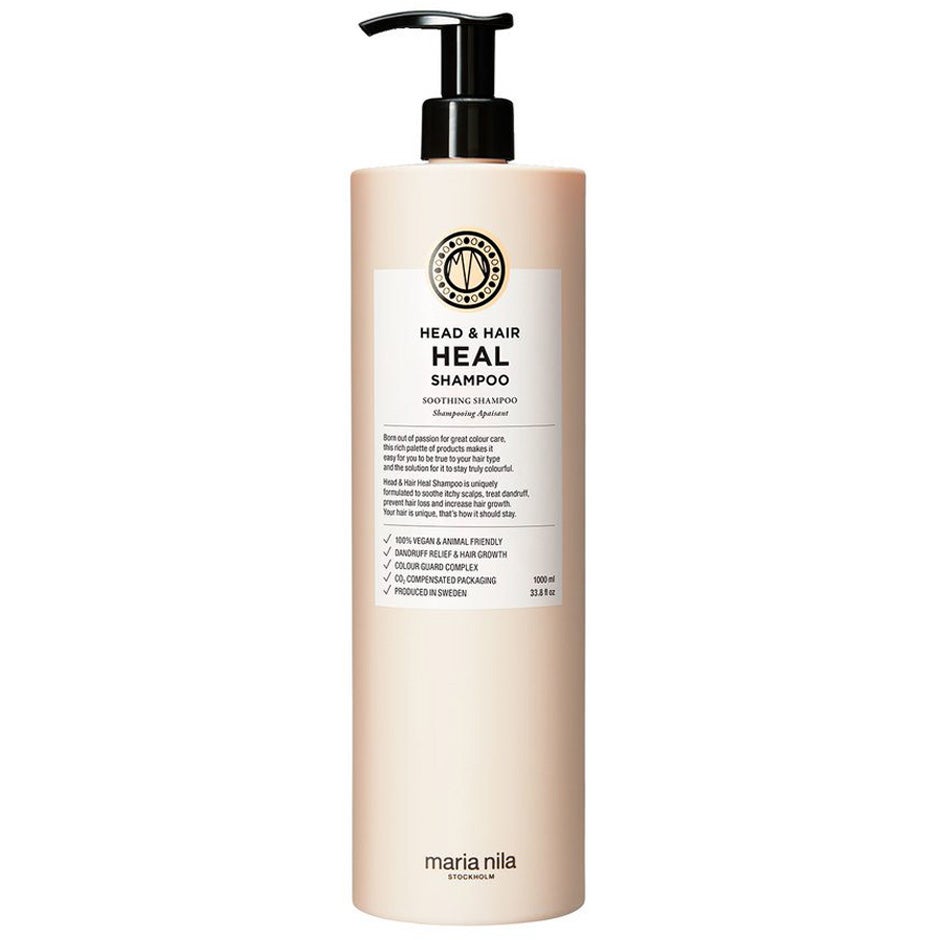 Maria Nila Head & Hair Heal Big Size Kit Shampoo 1000 ml, Conditioner 1000 ml & Travel Bottle