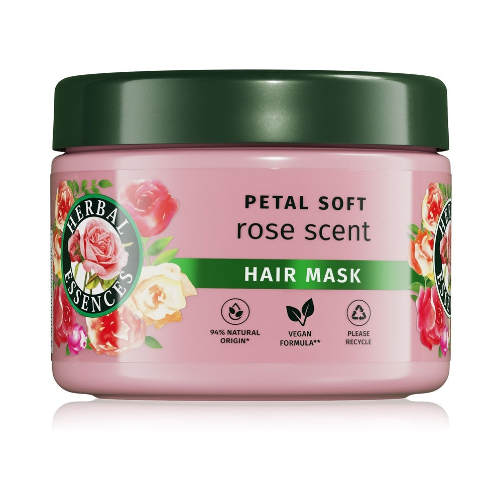 Herbal Essences Rose Scent Petal Soft Elvyttävä Naamio Kuiville Hiuksille 300 ml