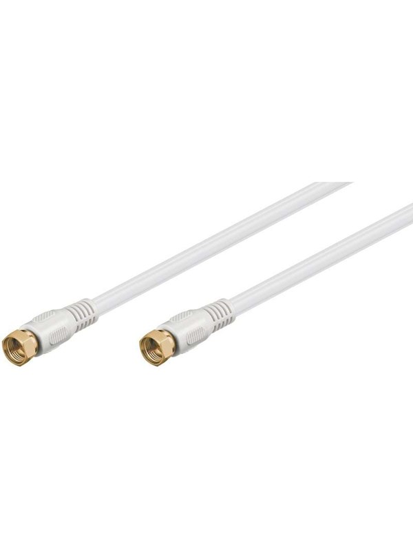 Goobay SAT-antennkabel (80 dB), dubbelskärmad guldpläterad, F-plugg > F-plugg (helt avskärmad)