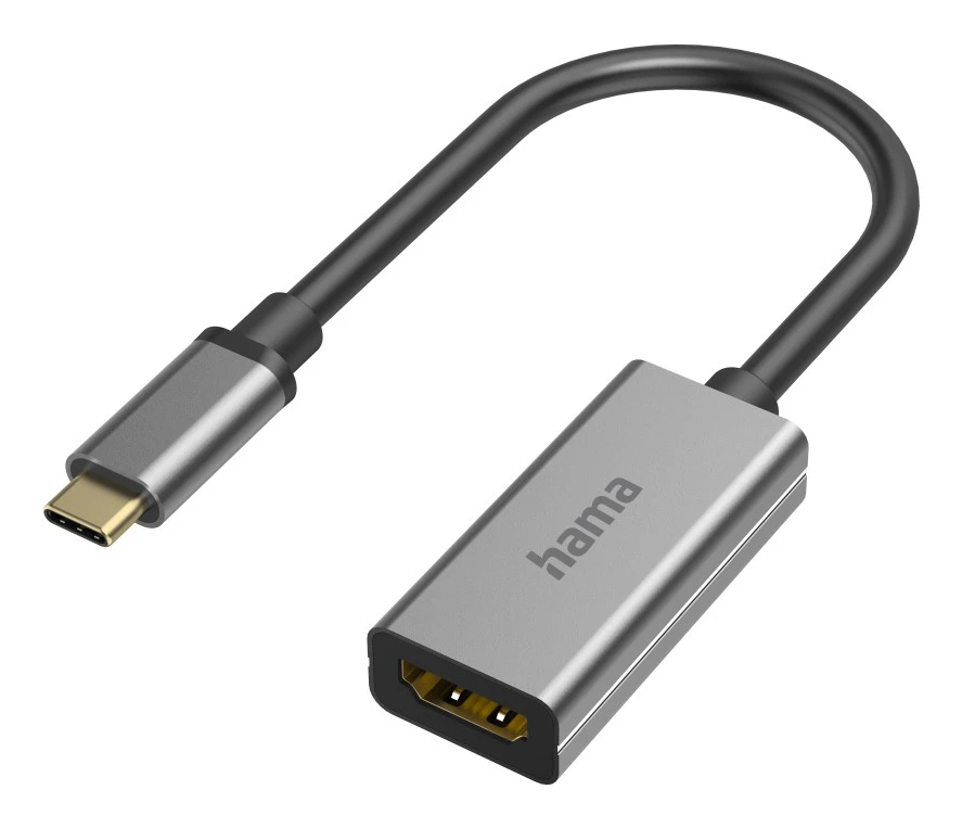 Hama USB-C–HDMI 8K 60Hz - Audio/video-sovitin, alumiini