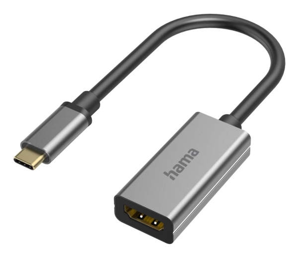 Hama USB-C–HDMI 8K 60Hz - Audio/video-sovitin, alumiini
