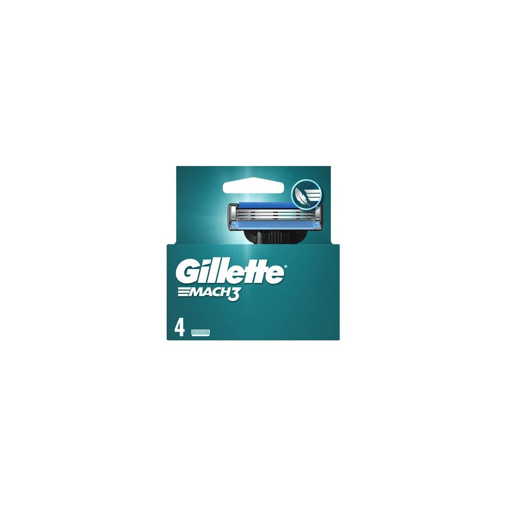 Gillette Mach3 Testine ricambio 4 lame — Testine di ricambio rasoio