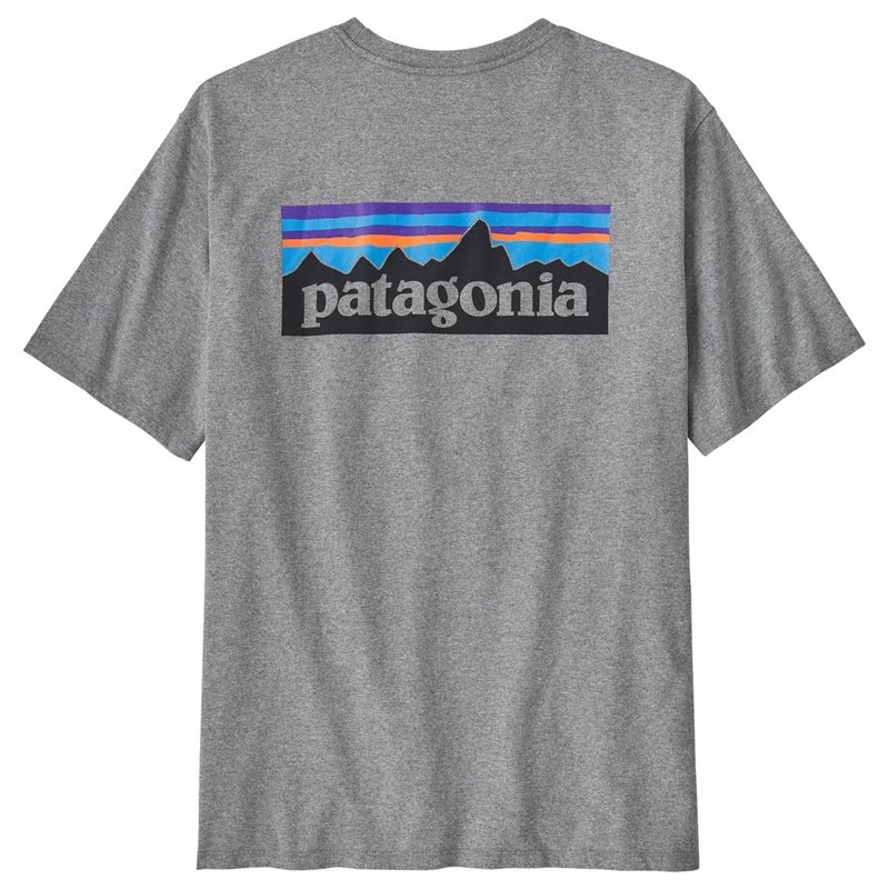 Patagonia M's P-6 Logo Responsibili-Tee Gravel Heather - L