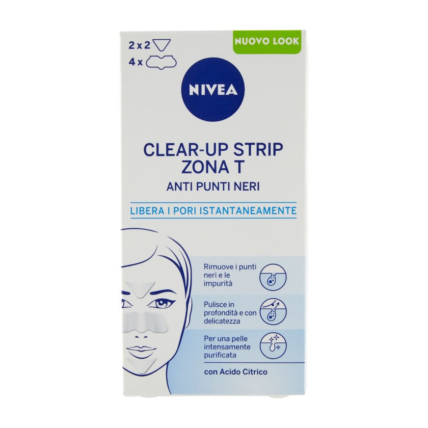 Nivea Clear-Up Trip T-alueen mustapäälaput normaalille ja sekaiholle 6 laastaria