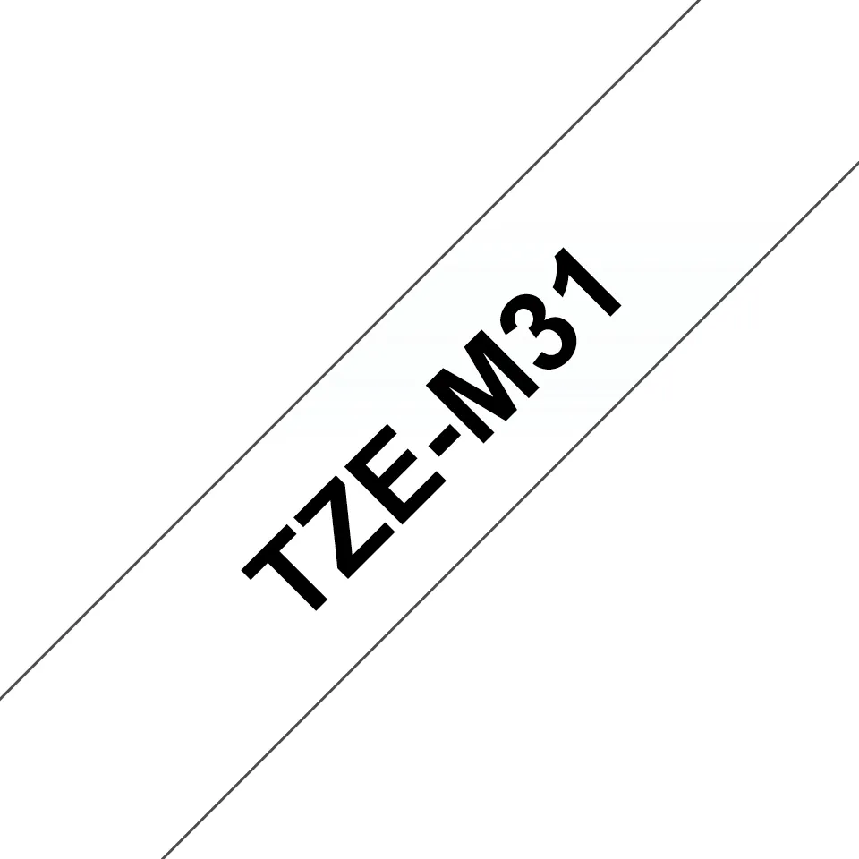 BROTHER TZEM31 12 BLK ON CLEAR MATT