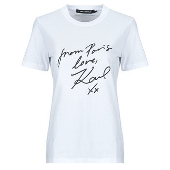 Karl Lagerfeld Paita 'With Love' musta / valkoinen