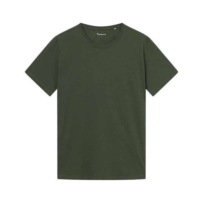KnowledgeCotton Apparel Tee With Flaglabel Forrest Night - XL