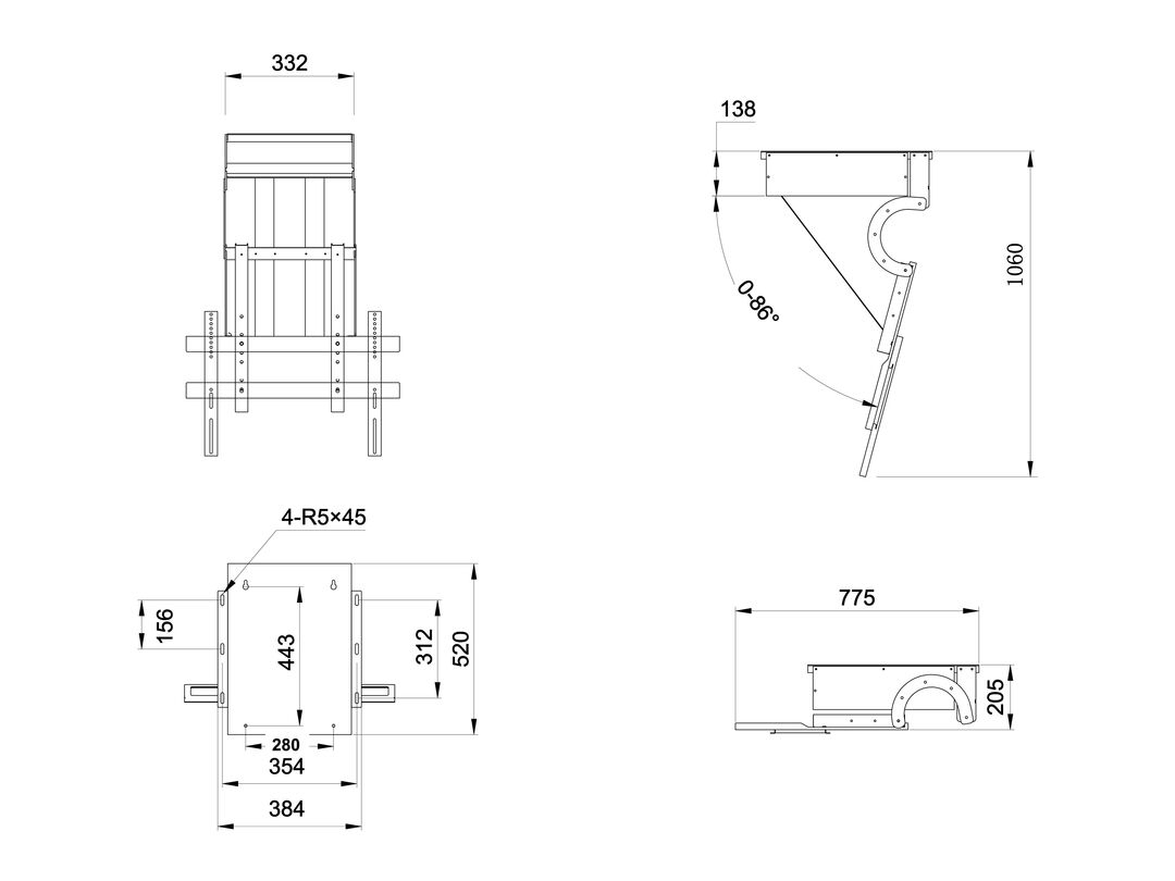 Multibrackets M Motorized Ceiling Mount Pro