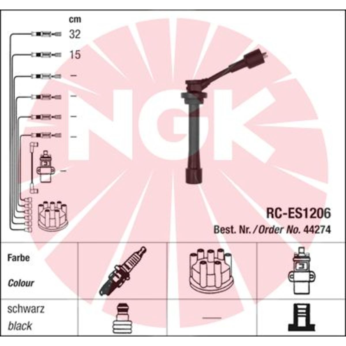 Sytytysjohtosarja NGK 44274