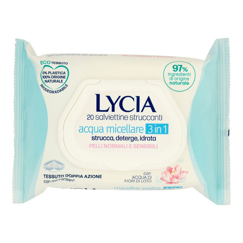 Lycia Micellar-veden puhdistusliinat 20 kpl