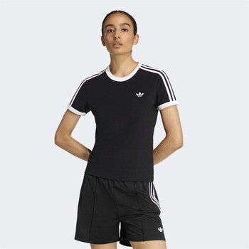 ADIDAS ORIGINALS Paita '3 STRIPES SLIM'  musta / valkoinen