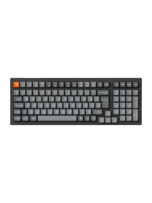 Keychron K4 MAX Wireless Tri-Mode - Keychron Super Brown - Pelinäppäimistö - Pohjoismainen - Harmaa
