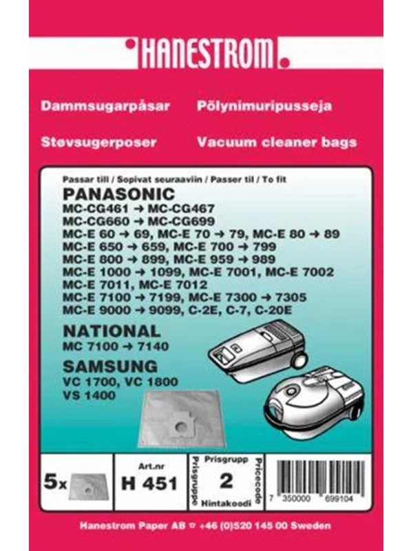 Premium Pölypussit, mikrokuitu, 5kpl. DU12069 Vastaa: N/A