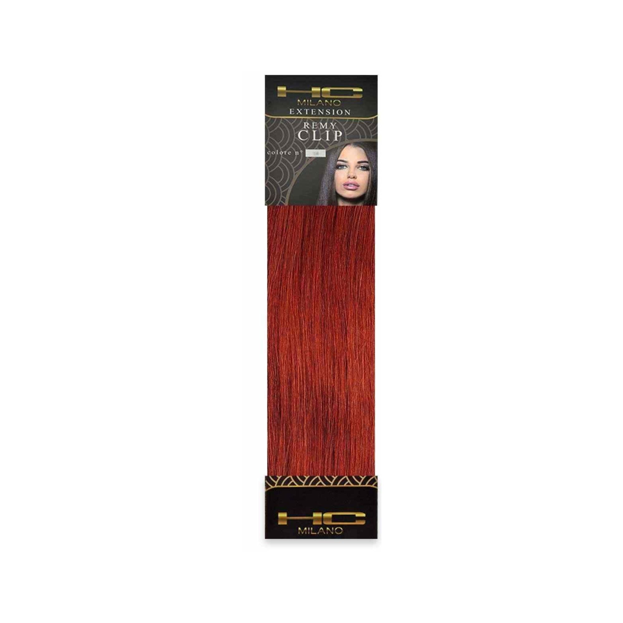 Hc milano jatko 3 klipsiä no remy leveys 14-16cm pituus 50cm col.135 kirkkaan punainen 7.660