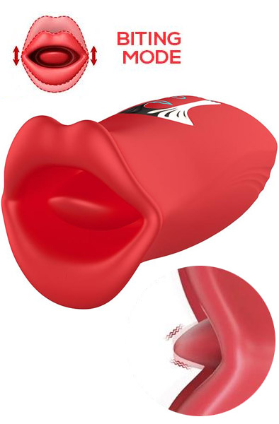 Ember Licking & Vibrating Mouth Shape Massager Klitoris stimulaattori