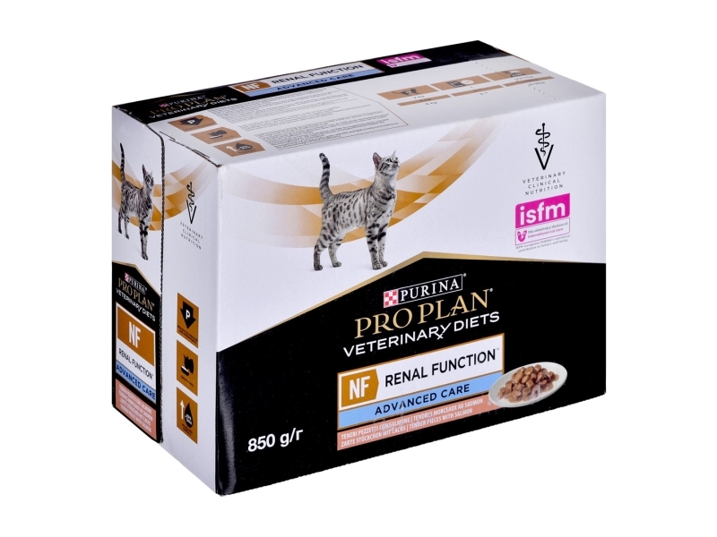 Purina Pro Plan Veterinary Diets NF Renal Function Salmon, Kissan märkäruoka, Adult, 10 x 85 g