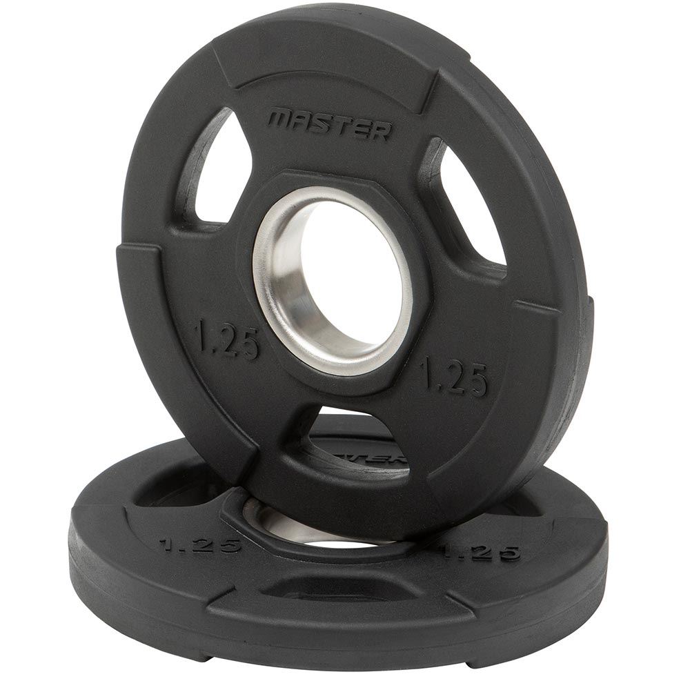 Master Fitness Gummiklädd Skiva Deluxe, Viktskivor gummerade - 1,25 kg