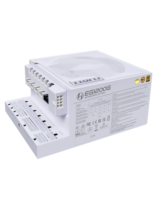 Lian Li Edge Gold White 1200W -virtalähde, 80 Plus Gold