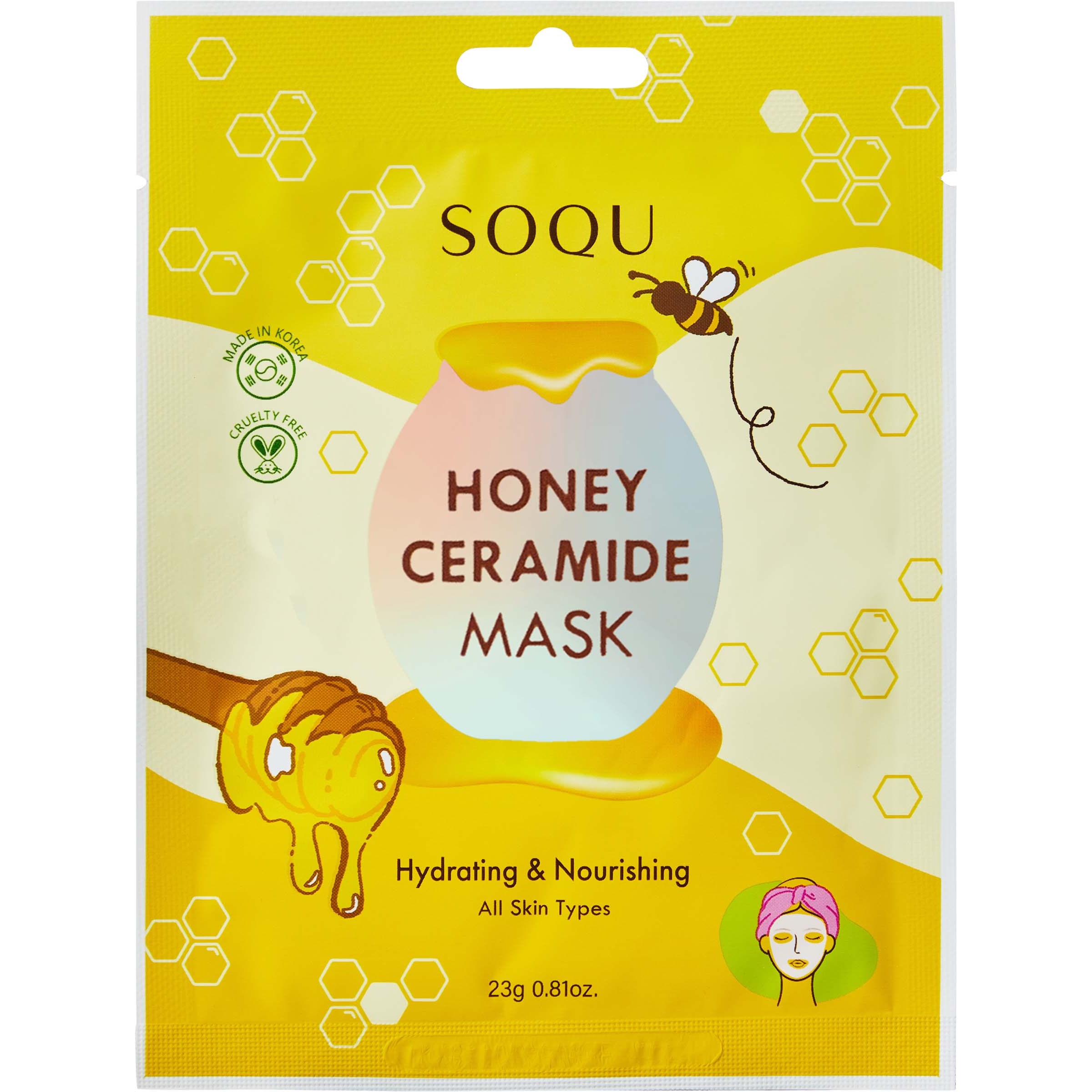 SOQU Honey Ceramide Sheet Mask 1 pcs